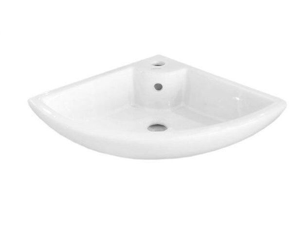 Aquasan Lara Corner Wash Basin-White