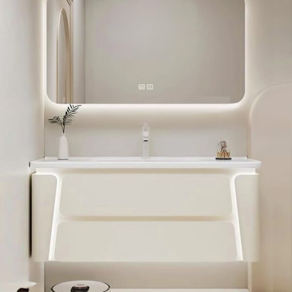 80cm Washbasin Cabinet with Tri-Color LED Mirror