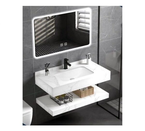 Luxurious 2 pc Granite sink & LED Mirror model 1
