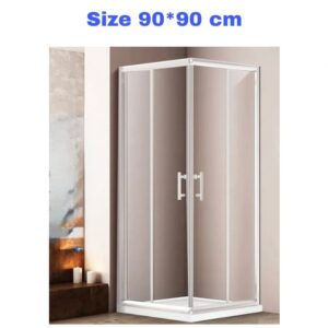 Shower Box 90*90 Transparent Jam White Frame