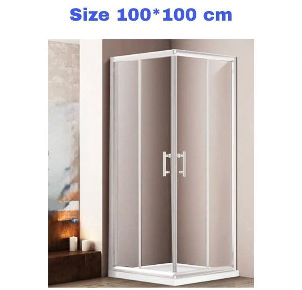 Shower Box 100*100 Transparent Jam White Frame