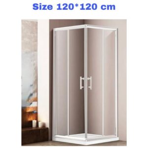 Shower Box 120*120 Transparent Jam White Frame
