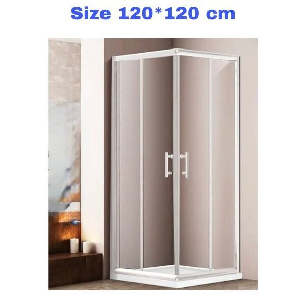 Shower Box 120*120 Transparent Jam White Frame