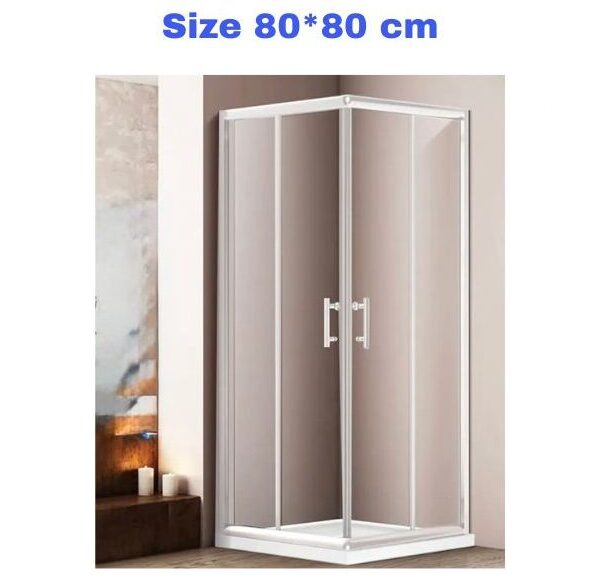 Shower Box 80*80 Transparent Jam White Frame