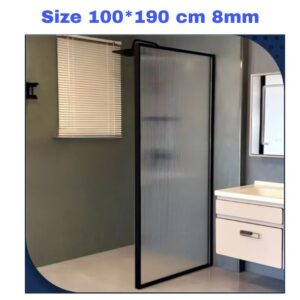 Shower Box 100*190 Black Frame Clear Glass