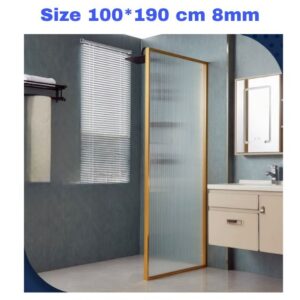 Shower Box 100*190 Golden Frame Clear Glass