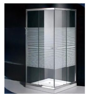 Shower Box 80*80 Silver Frame Striped