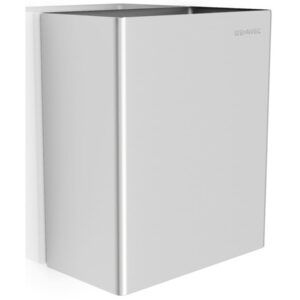 Wall mounted wastepaper bin 7L 304 stainless steel brushed