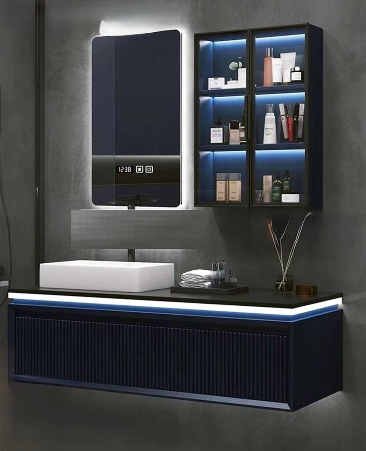 Deluxe LED Vanity Cabinet 100cm with Storage & Lighting - Image 1