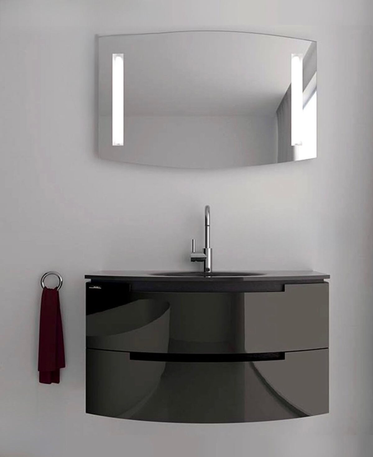 80cm Large Storage Sink with Led Mirror Set - Image 1