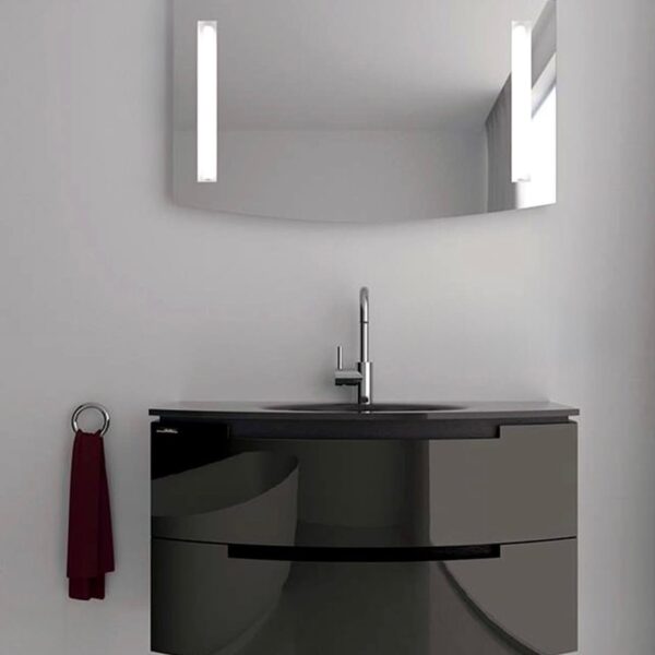 80cm Large Storage Sink with Led Mirror Set