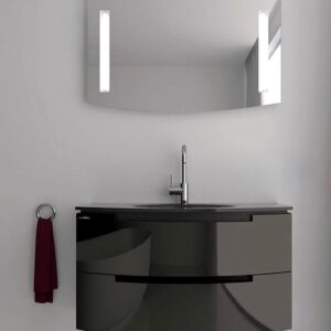 80cm Large Storage Sink with Led Mirror Set