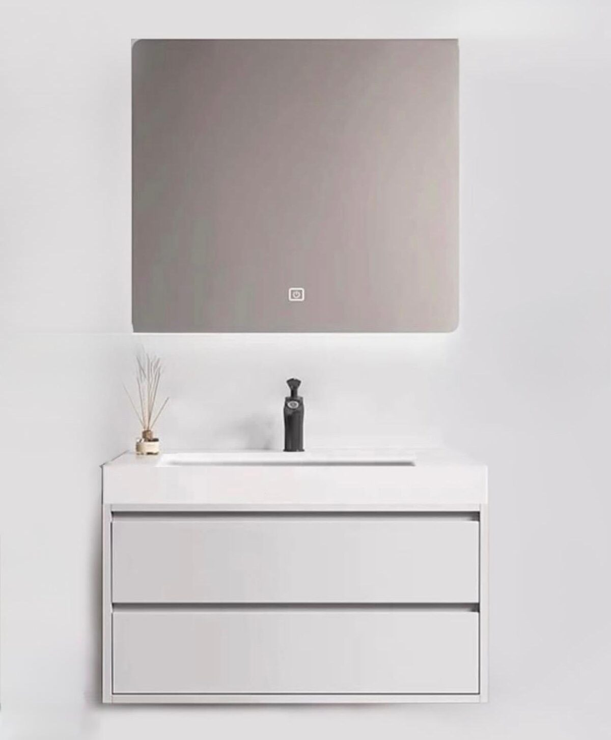 Minimalist Style 60 cm Sink Cabinet with Led Mirror - Image 1