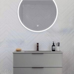 80cm Sink with Drawer Storage & Round Led Mirror Set