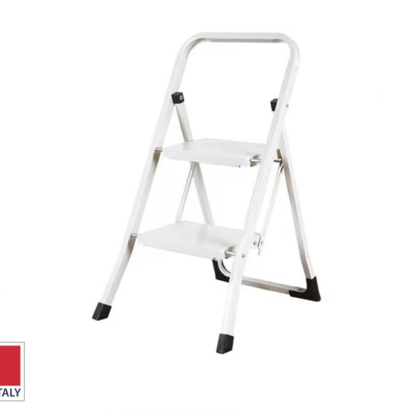Marchetti 2 Steps Steel Ladder White