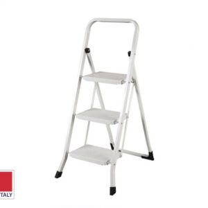 Marchetti 3 Steps Steel Ladder White