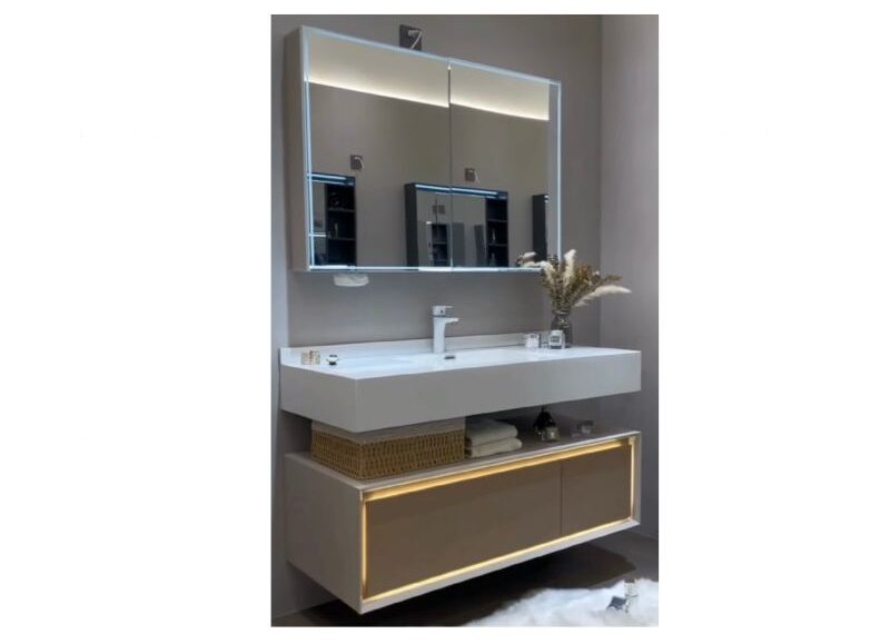 mirror cabinet Modern Bathroom 2pc Sink with Mirror Cabinet - Image 1