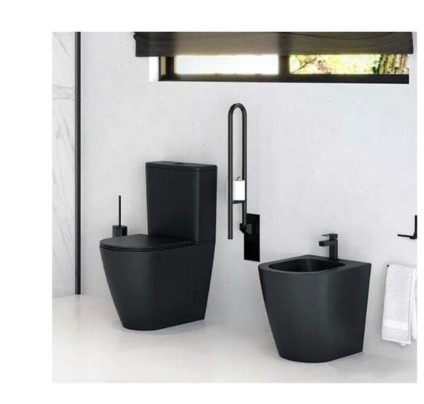 Ceramic Western Toilet Commode Black