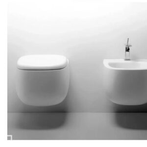 Ceramic Wall-hung Western Toilet Commode White