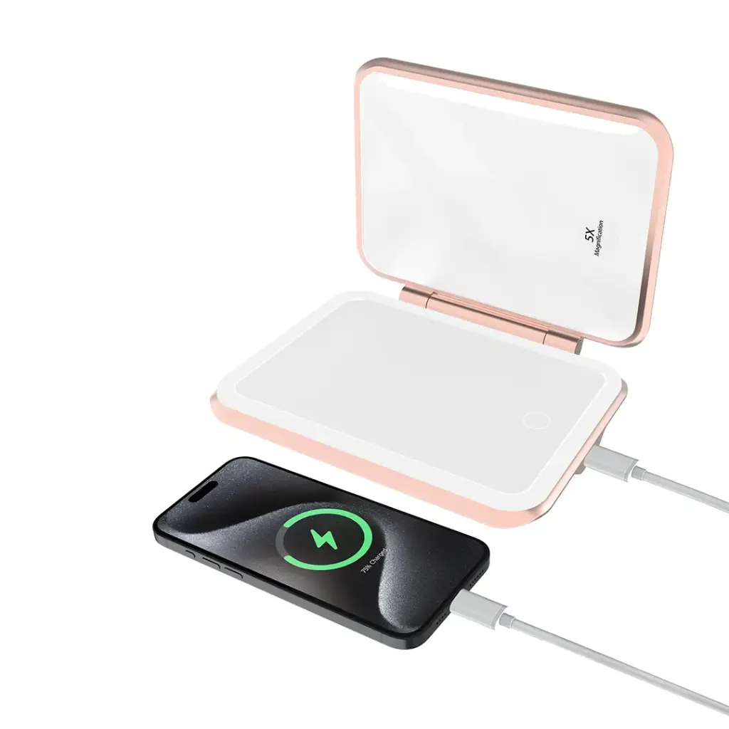 1 Porodo Lifestyle 5000mAh Power Bank Magnifying Mirror - Image 1
