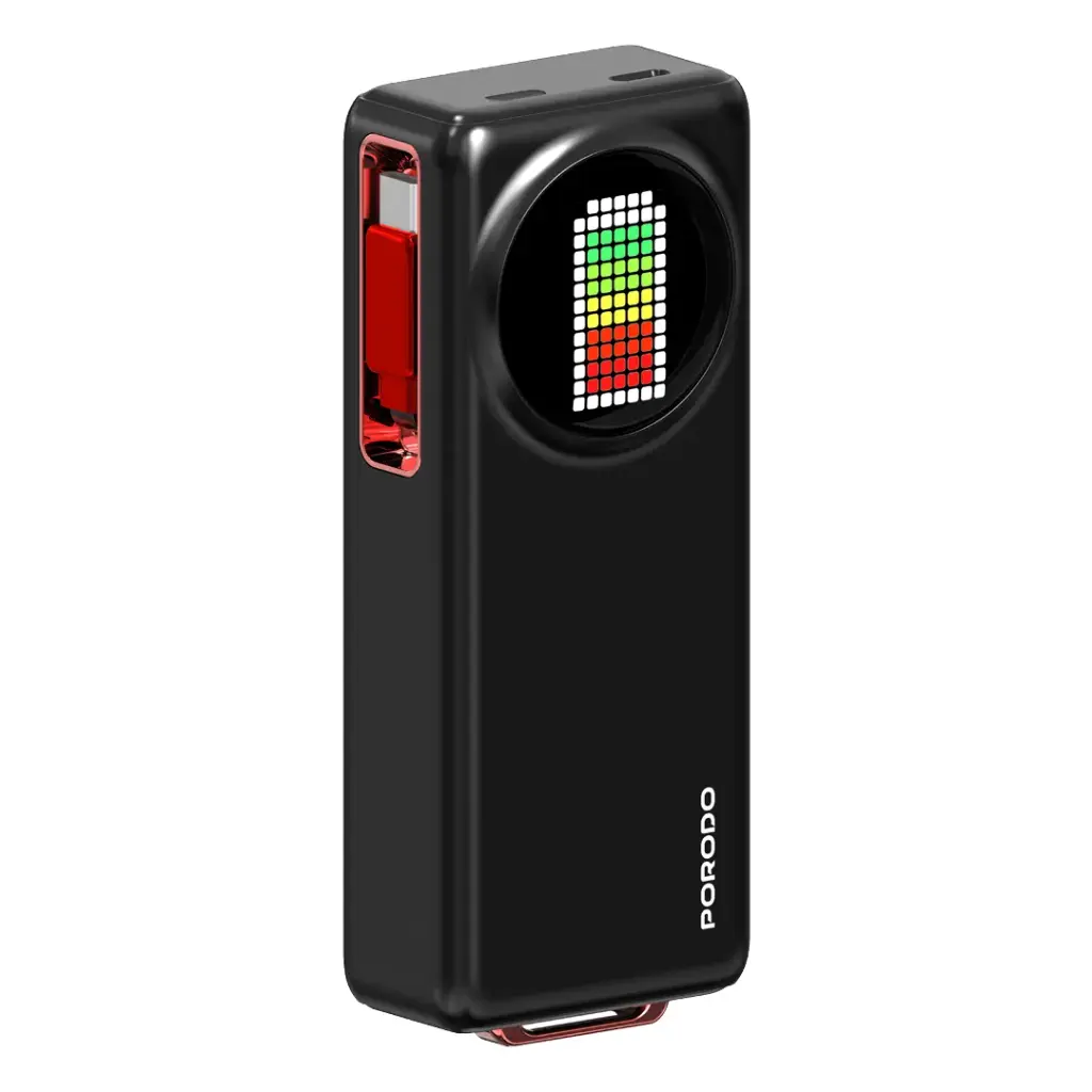 14 Porodo 10000Mah Animated Display Power Bank 68Cm Retractable Type-C - Image 1