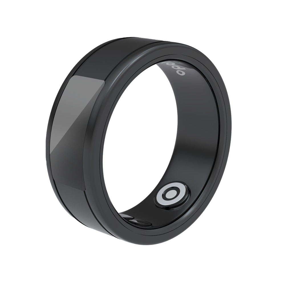 3 Porodo Phone Touch Control Smart Ring-Health Tracker M 19.1mm Black & Silver - Image 1