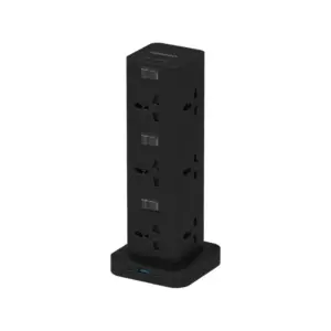 Porodo  Three-Story 12AC Power Hub  With USB-C PD & Quick Charge 3.0