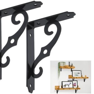 Fancy Design Shelf Bracket Set - Black 11 x 14 cm