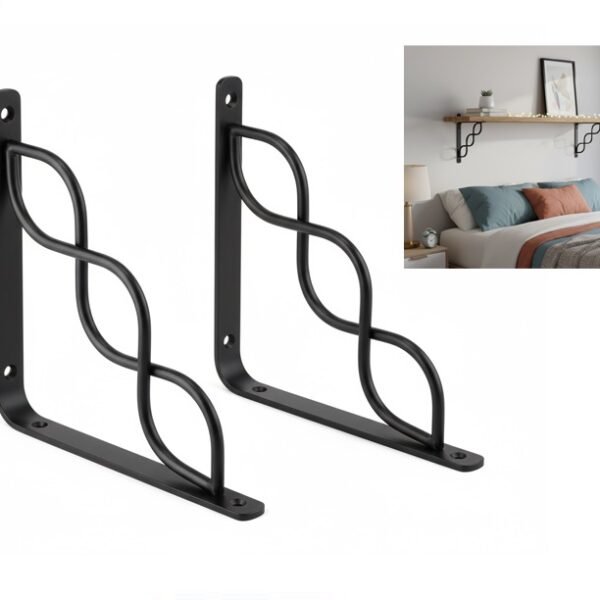 Fancy Design Shelf Bracket Set - Black 30 x 30 cm