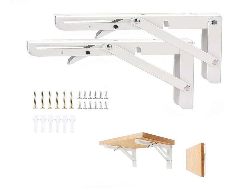 folding2 Heavy Duty Folding Bracket Set - White 15 x 30 cm - Image 1