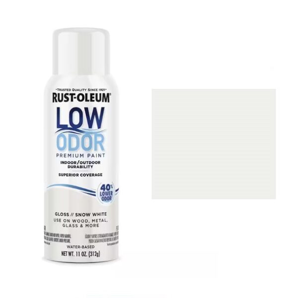 Rustoleum Low Odor Water Based Spray Paint - Gloss Snow White