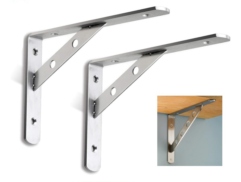 ssb4 Stainless Steel Shelf Bracket Set - 16 x 30 cm - Image 1