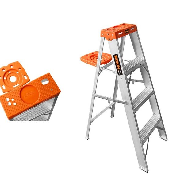 Wokin 4 Steps Household Ladder with Platform
