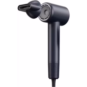 Porodo Lifestyle High-Speed Ionic Hair Dryer with Magnetic and 360° Rotating Nozzle, 1600W Power, 2 Speed Levels, 3-Pin UK Plug, 1.8m Cord Length, Quiet Operation - Black,White