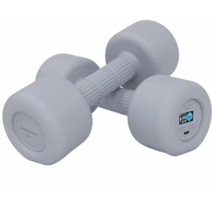 Porodo Lifestyle Smart Dumbbells, Type-C Charging Port, Bluetooth Version 5.1 - Gray