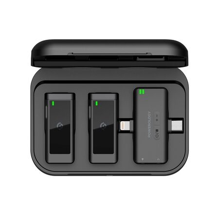 Powerology Wireless Lavalier Microphone - Duo