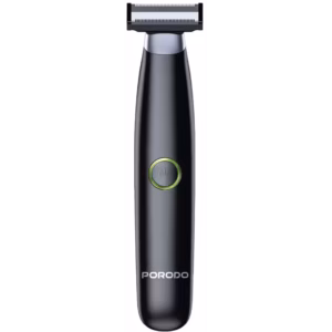 Porodo Lifestyle Bi-Directional Shaver & Trimmer with 3 Comb Heads, 600mAh Battery Capacity, 100 Minutes Working Time, USB-C Charging Interface, IPX7 Water Resistance Level, Wet & Dry Shaving, Washable Body - Black
