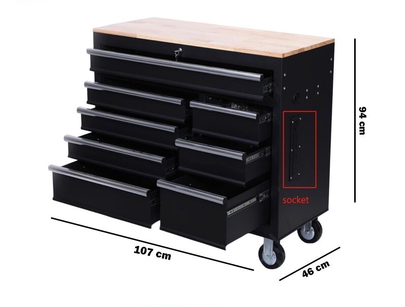 8 drawer trolley 107cm large