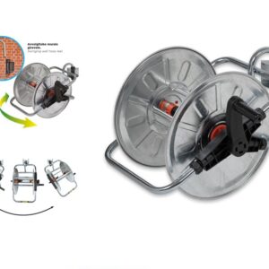 Agrati Wall Mount Swivel Metal Hose Reel for upto 1/2" x 50m Hose
