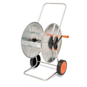 Agrati Galvanized Metal Hose Cart HD for upto 3/4" x 75m Hose