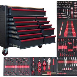 12 Drawers Trolley with 258pcs Tools
