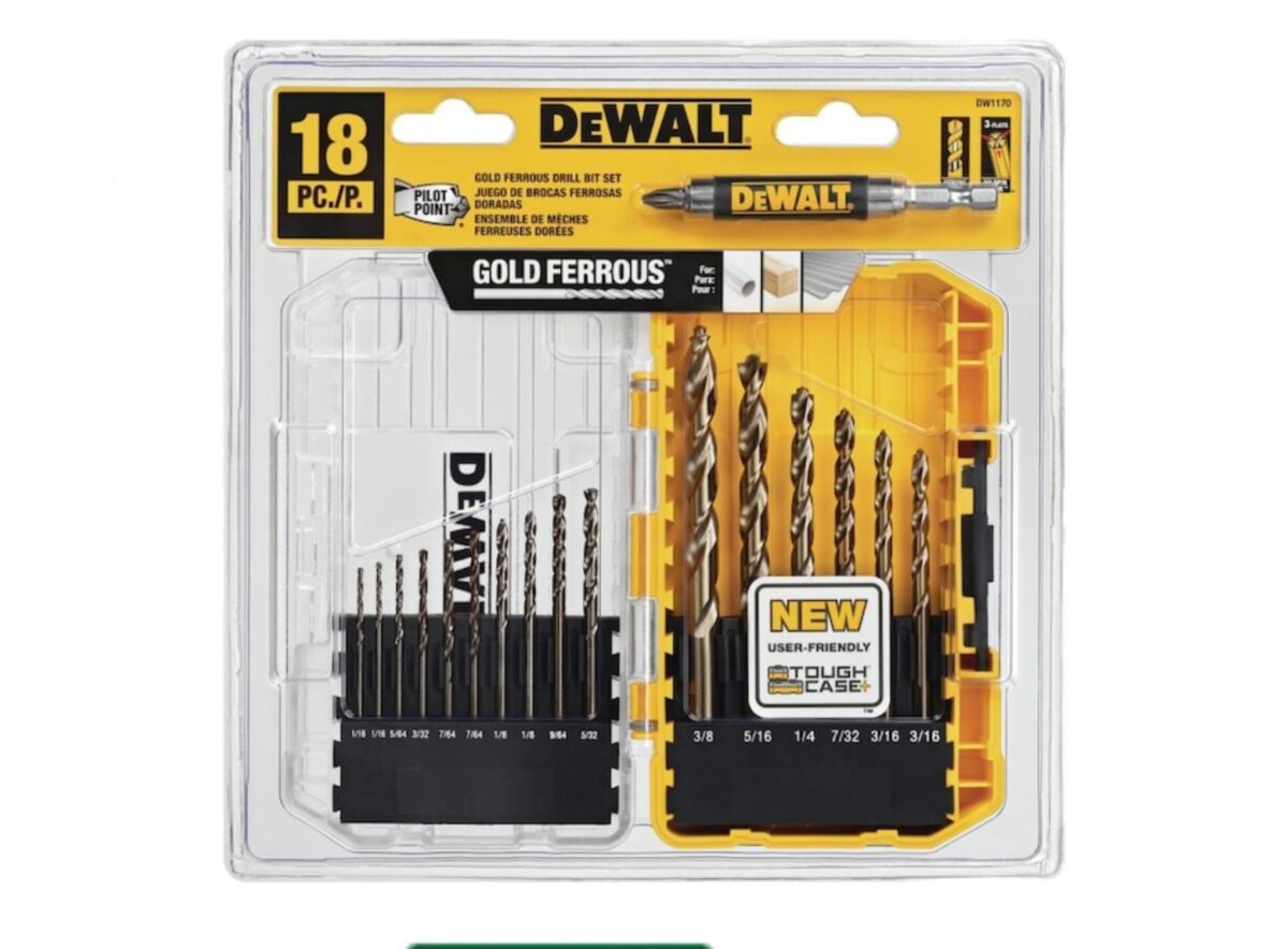 Dewalt 18pcs Gold Ferrous Drill Bit Set - Image 1