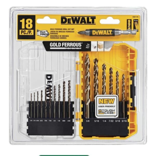 Dewalt 18pcs Gold Ferrous Drill Bit Set