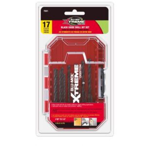 17pcs Black Oxide Drill Bit Set