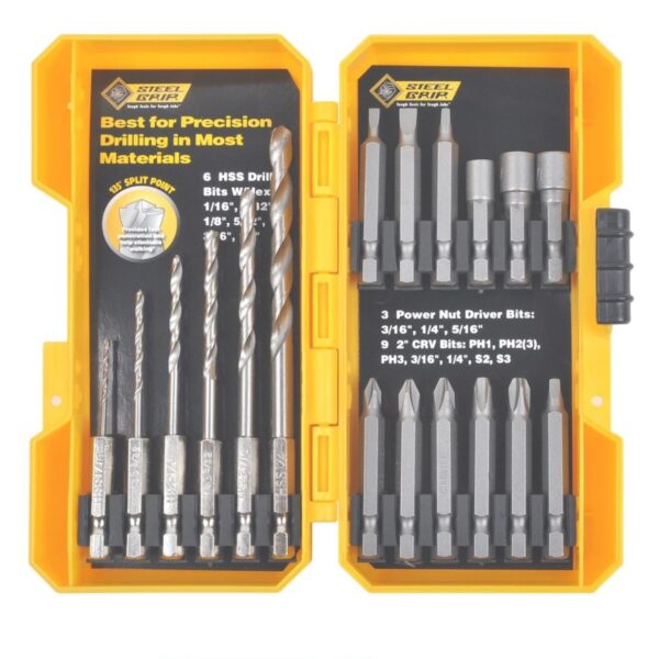 Steel Grip 18pcs Drill & Driver Bit Set