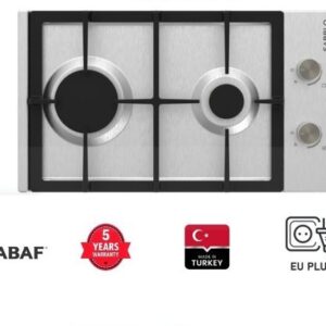 30cm Built in Gas HOB with 2 Burner Stainless Steel