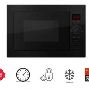 25ltr Black Glass MWO with Grill (mutli Stage cooking)