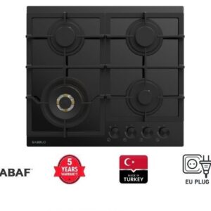 60cm Built in Gas HOB with 4 Burner with Brass Sabaf