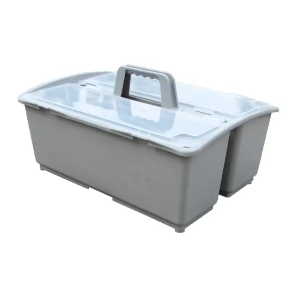 Plastic Handy Cleaning Tool Box Utility Caddy Storage Tidy Organiser Tote Tray Large Strong Cleaners Carry Tray Basket Boxes