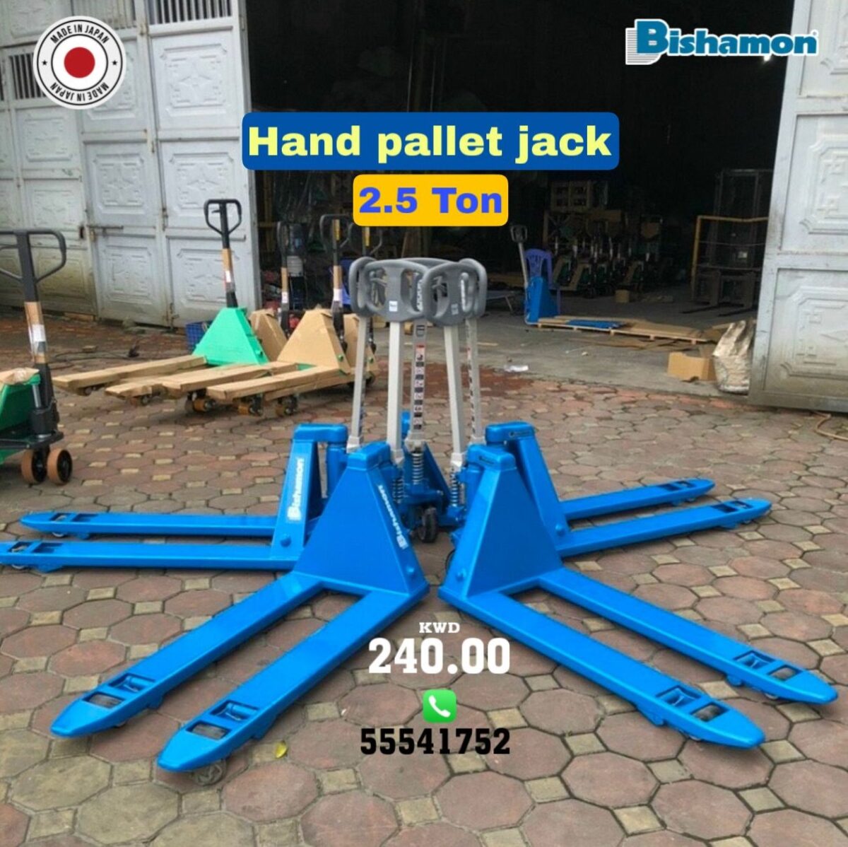 Bishamon 2.5 Ton Hand Pallet Jack Made in Japan - Image 1